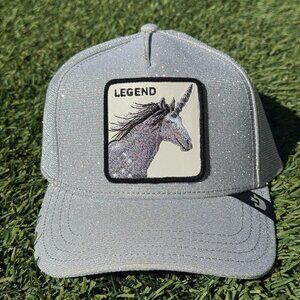 Goorin Brothers Believer Hat Silver Glitter Metallic Unicorn Snapback Limited